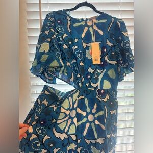 RHODE Blue Floral Jumpsuit